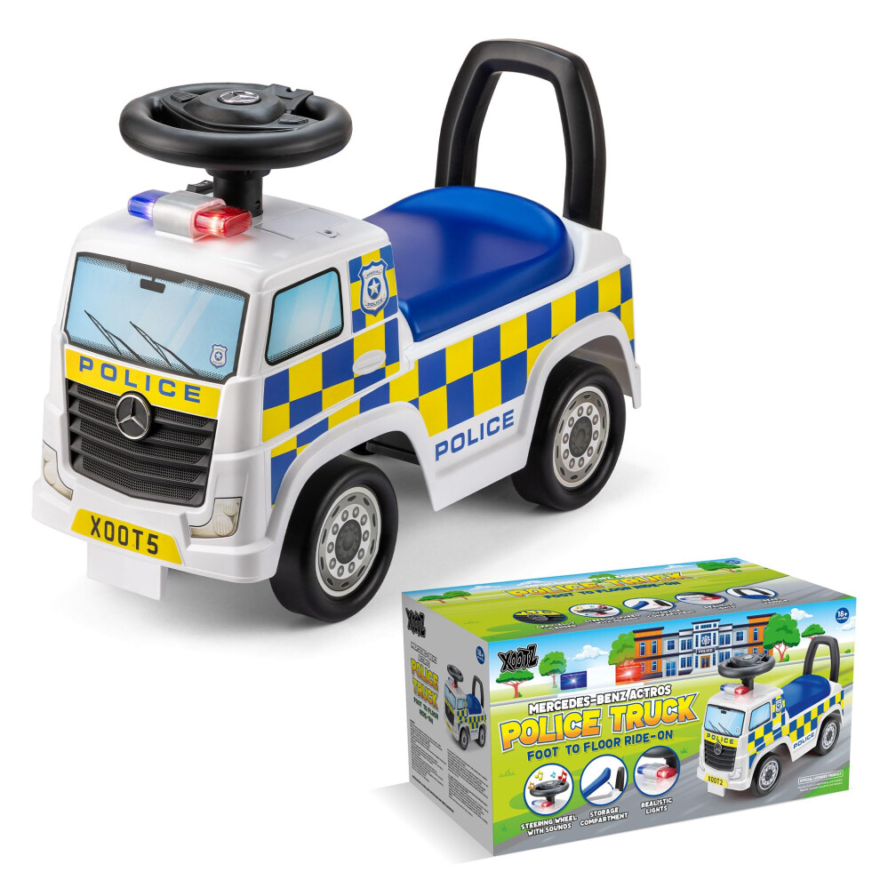 Xootz Mercedes-Benz Police Foot to Floor Slider, 48.8L x 23W x 53.5H, White - Image 12