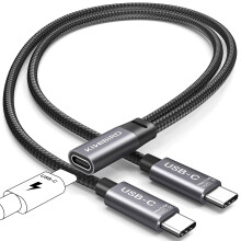 USB C Splitter 2 Port, USBC Splitter for Charging, Female to Dual Type C Male Adapter Cable Compatible with iPhone 17 Air Pro Max 16e 16 15 Plus Pro
