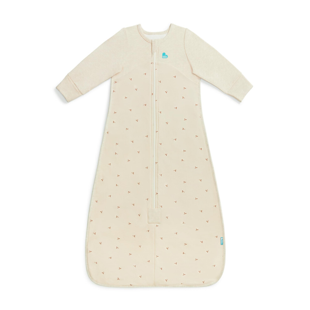 Love To Dream Sleep Bag, 18-36 Months - Twigs Oatmeal | Long Sleeve, Wearable Blanket | Built-In Quilt | 1.5 Tog Ideal For All-Year Use (18–22C