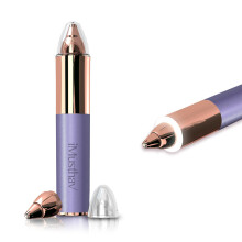 Painless Eyebrow Hair Remover for Women - Precision Electric Trimmer & Facial Epilator for Brows, Nose & Ear - 18K Gold-Plated Hypoallergenic Razor