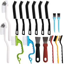 17 Pcs Small Crevice Cleaning Brush Set, Multifunctional Groove Gap Cleaning Tool for Cleaning Kitchen,Bathroom, Corner, Grout, Sink,Door,Window Track