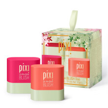 Beauty On-the-Glow Mini Blush Duo Holiday Ornament Gift Set | 2X Petite Size On-the-Glow Blush Sticks | Shades Ruby and Juicy