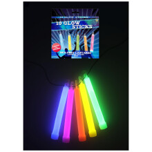 Premium 15cm Glow Sticks Party Pack x 1 - 10 Multicolour Neon Light Sticks with Lanyards, Perfect for Festivals, Concerts, Raves, Kids Parties &