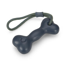 Outdoor Paws Bone on a Rope Floating Dog Toy, Durable & Lightweight Fetch Toy (Pack of 1)