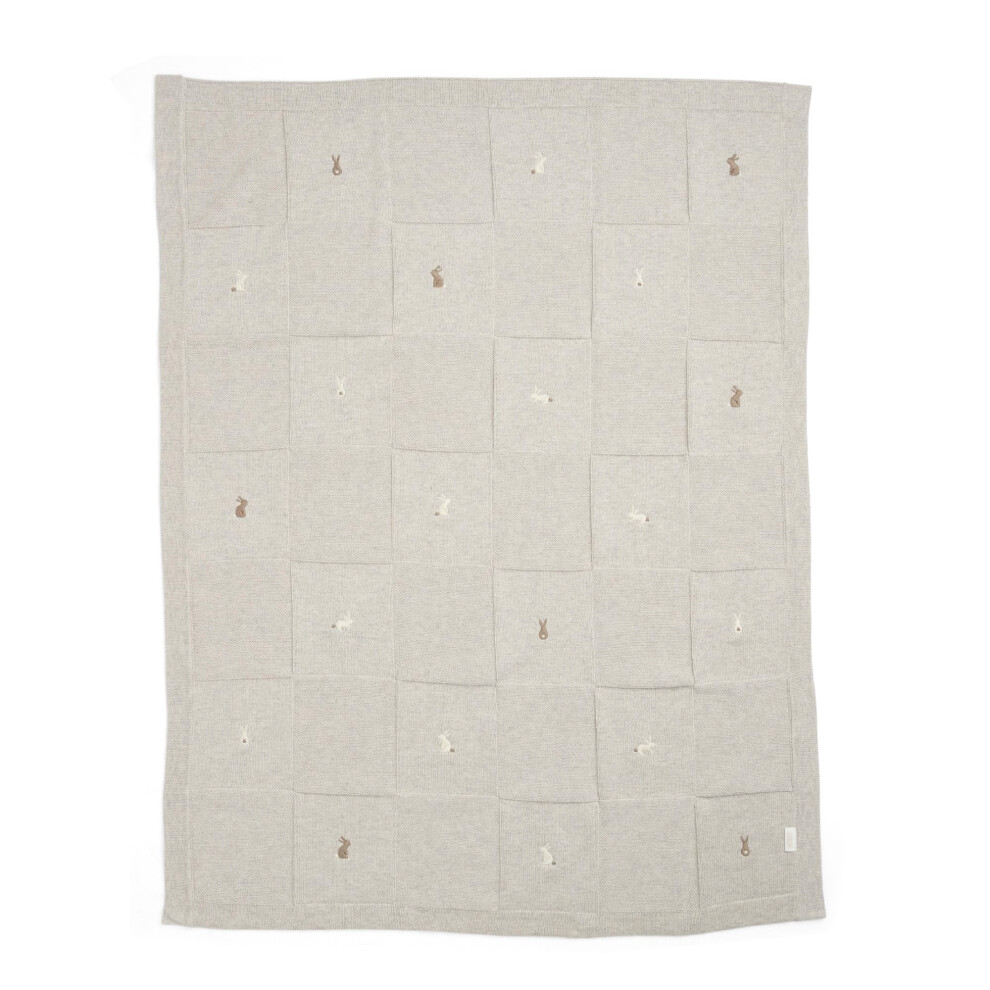 Mamas & Papas Knitted Blanket - Bunny Grey - Image 4