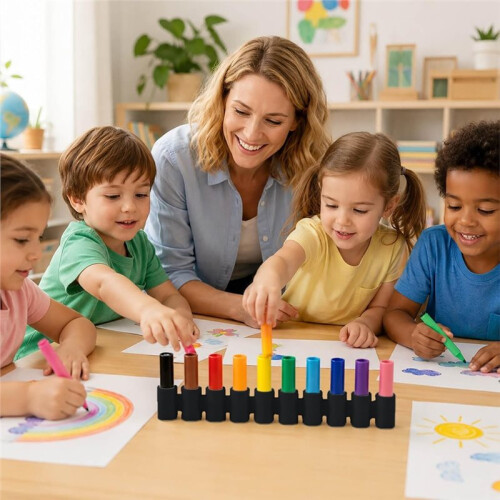 Pencil Cap  Holder Organizer 5 Pack Cap Storage,  Cap Rack for Broad Tip Markers 2