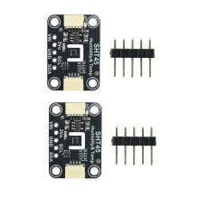 2 Stück SHT45 Temperatur- und Feuchtigkeitssensormodul, Digitaler Ausgang, 3,3 V/5 V, für die Datenerfassung im Labor