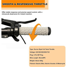 Volldrehgasgriff 3-Polig, für -Kompatible E-Bike-Gasgriffe 12V-72V, Steckeradapterkabel für Macfox X1