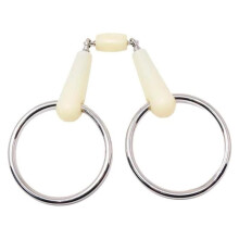 Dubbelgeleed Los Ringbit met Fruitige Smaakkern voor Paarden - Mouth Bits