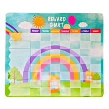 Magnetic Reward Chart for Kids – 24 Pre-Written Chores + 12 Blank | Dry-Erase Surface with 102 Star Magnets, 2 Pens & Hanging Holes | Reusable