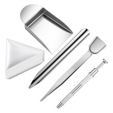 15Pcs Jewelry Bead Scoop Set for Gemstones Rhinestones Jewelry Shovel Tweezer with Scoops