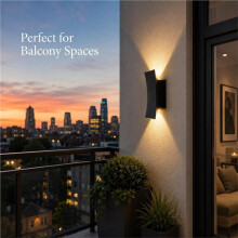 Applique Murale Extérieure LED 6 W, Luminaire Étanche IP65 en Aluminium Noir pour Porche, Jardin et Terrasse