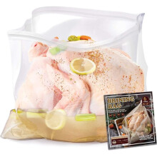 Turkey Brine Bag, Thickened Materials, Double Track Zippers Brine Bags, Brining Bags for Turkey, Ham, Beef, 26"X22",6PCS