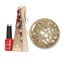 Christmas Exclusive Gel Nail Polish Bauble 5ml, Bauble's Got Bling, Gold Glitter Soak-Off Gel Polish for 21 Day Manicure, Professional, Salon & Home