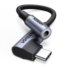 USB C to 3.5mm Jack Angled DAC Hi-Fi Stereo USB C to Aux Headphone Adapter Compatible with Galaxy S26 Ultra S25 S24 A17 A55 A56 iPhone 17 Pro
