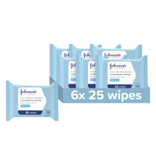 Face Care Makeup Moisturising Wipes, Pack of 6 x 25 Wipes