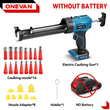 ONEVAN Pistolet à calfeutrer électrique, 4 vitesses, sans batterie, pour Makita 18V