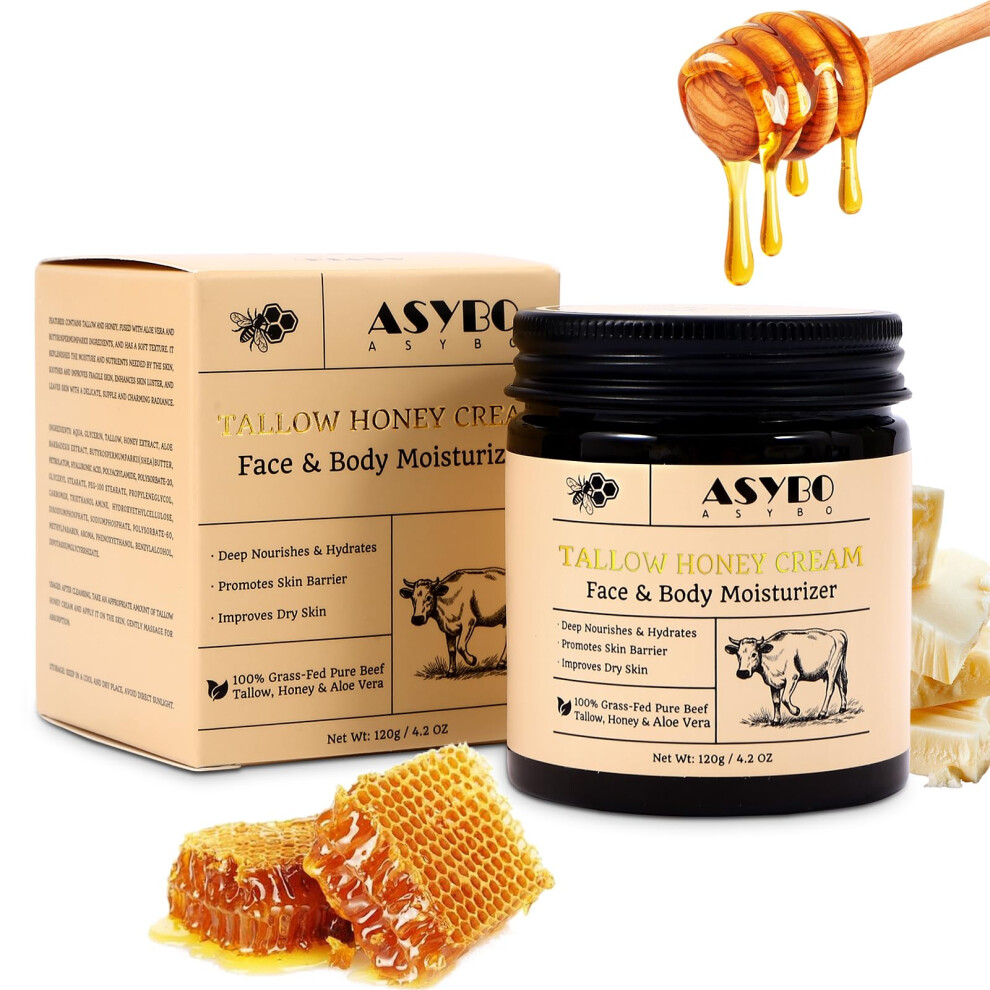 ASYBO Tallow Honey Cream 120 g, Beef for Face 120 g (Pack of 1) - Image 2