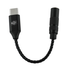 Kiwi Ears AD1 Type-C to 3.5mm Female Headphone DAC Adapter Cable, USB C to Aux IEM Dongle with KT02H20 Chip, High Res 32bit/384kHz, CTIA-Standard for
