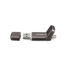 USSD 128GB SlimXpress Dual USB 3.2 Gen 2x1 Flash Drive, Dual Type-C & Type-A Ports, Portable SSD, Read up to 550 MB/s & Write up to 500 MB/s. Slim,