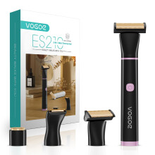 Bikini Trimmer Women, 3-in-1 Lady Shavers for Women, Cordless Compact Waterproof Electric Razor for Body, Face & Bikini Area (Black)