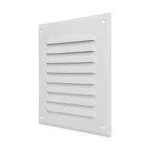 165 x 165 mm White Wall Vent Cover with Screen Mesh - Indoor, Outdoor Soffit Vents - External Vent Cover - Ventilation Grilles, Metal Air Vent Covers