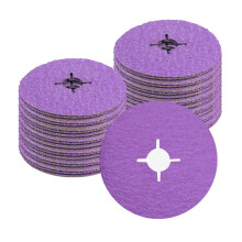 115mm Fiber Discs Ceramic Resin Fiber Sanding Discs 120 Grit High Performance Sanding and Grinding Discs for Angle Grinder, 25 Pack