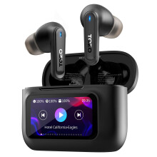 Hybrid Active Noise Cancelling Earbuds with Smart Touch Screen, Local MP3 Playback, 38dB ANC Wireless Earbuds, 4 Mic ENC, Deep Bass, 38H, IPX8,