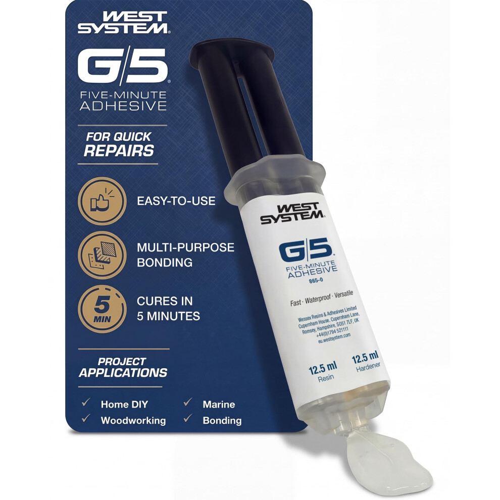 WEST SYSTEM G/5 5 Minute Epoxy Glue Syringe - Strong Instant Adhesive Resin... - Image 3