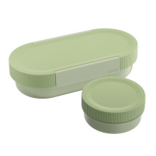 - LUMO Lunchbox L Eco Green - with Divider & Leakproof Snack Box - Microwave & Dishwasher Safe - BPA Free - Lightweight Polypropylene - Swiss Design,