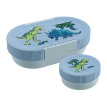 - LUMO Kids Lunchbox Dinosaurs Plus - Inner Tray & Leakproof Snack Box - Microwave & Dishwasher Safe - BPA Free - Lightweight - Made in Germany - for