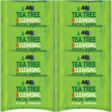 Tea Tree Daily Cleansing Facial Wipes Multipack – 8 x 20 (160 Wipes Total) – 100% Biodegradable, Antibacterial Face & Eye Makeup Remover –