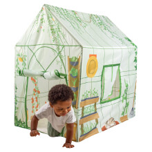 Activo Greenhouse Play Tent Indoor Outdoor Kids Playhouse Garden Role Play Tent with Roll Up Doors and Windows Storage Bag Easy Assembly Ages 12+