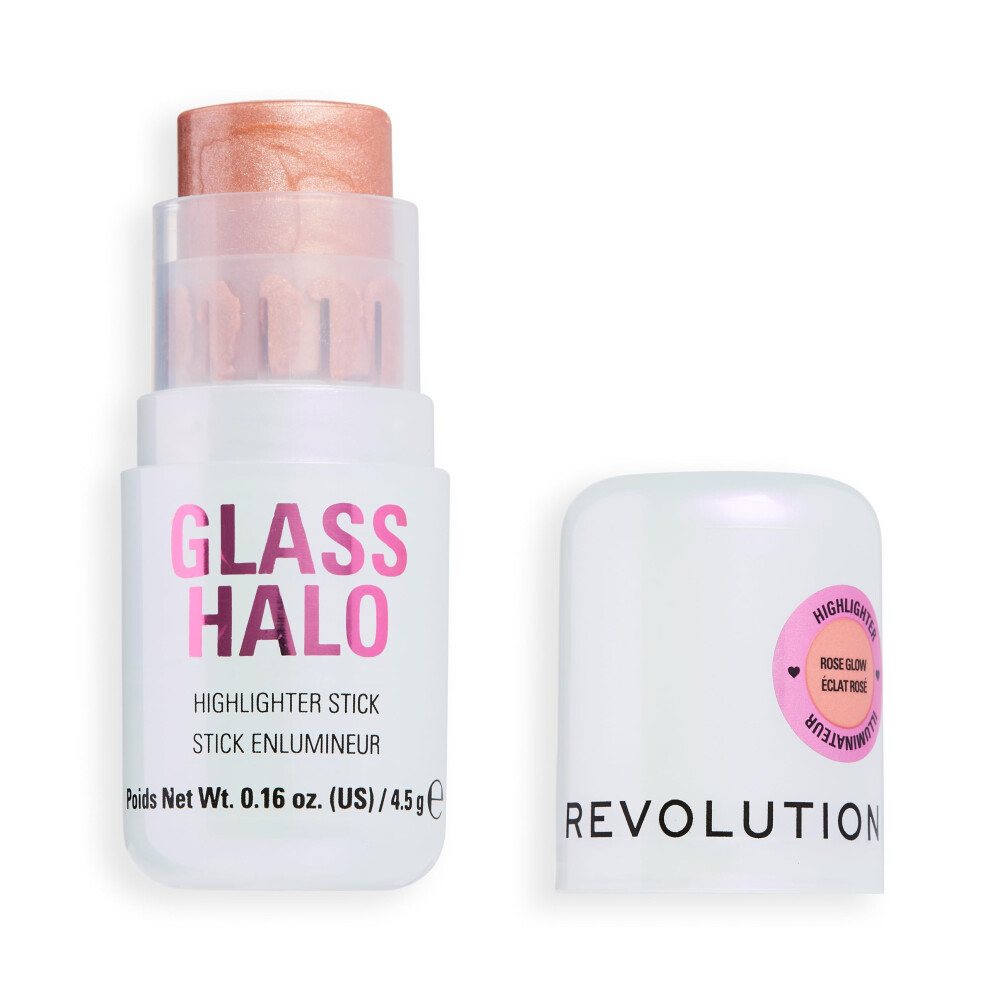 Revolution Beauty London Revolution Glass Halo Highlighter Stick, Infused With Peptides & Vitamin E For A Dewy, Radiant Glow, Rose Glow, 4.5G - Image 2