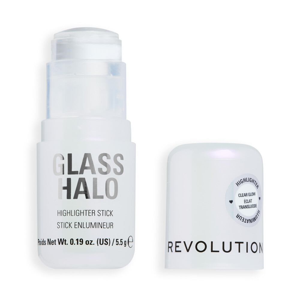 Revolution Beauty London Revolution Glass Halo Highlighter Stick, Infused With Peptides & Vitamin E For A Dewy, Radiant Glow, Clear Glow, 4.5G - Image 2
