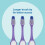 Tepe Nova Toothbrush, Medium, Assorted Colours, 3pc, Longer tip for Improved Access to Back Teeth, Toothbrush Medium for Easy and efficient Plaque Removal 2