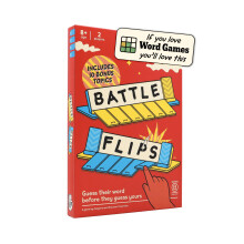 Battle Flips | The 2 Player Travel Word Game | Guess Their Word Before They Guess Yours | Perfect for Holidays, Trips & Gifts | Includes Travel Bag |