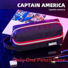 (Captain America) Cartoon Storage Style Pouch With High Capacity For Travel Boys School