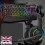 RAINBOW LED USB GAMING KEYBOARD MOUSE HEADSET SET FOR PC MAC PS4 PS5 XBOX UK 1