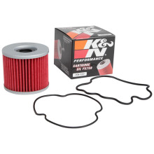Powersports Oil Filter - Cartridge 72x63mm compatible with Suzuki (KN-133), Black