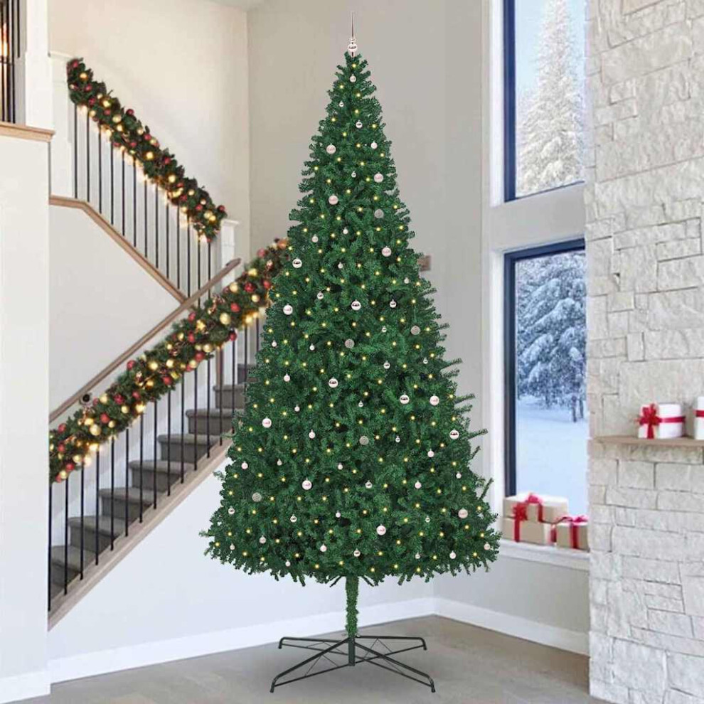B&Q - Christmas Tree With Decorative String Lights Green 400 Cm Pvc - Image 2