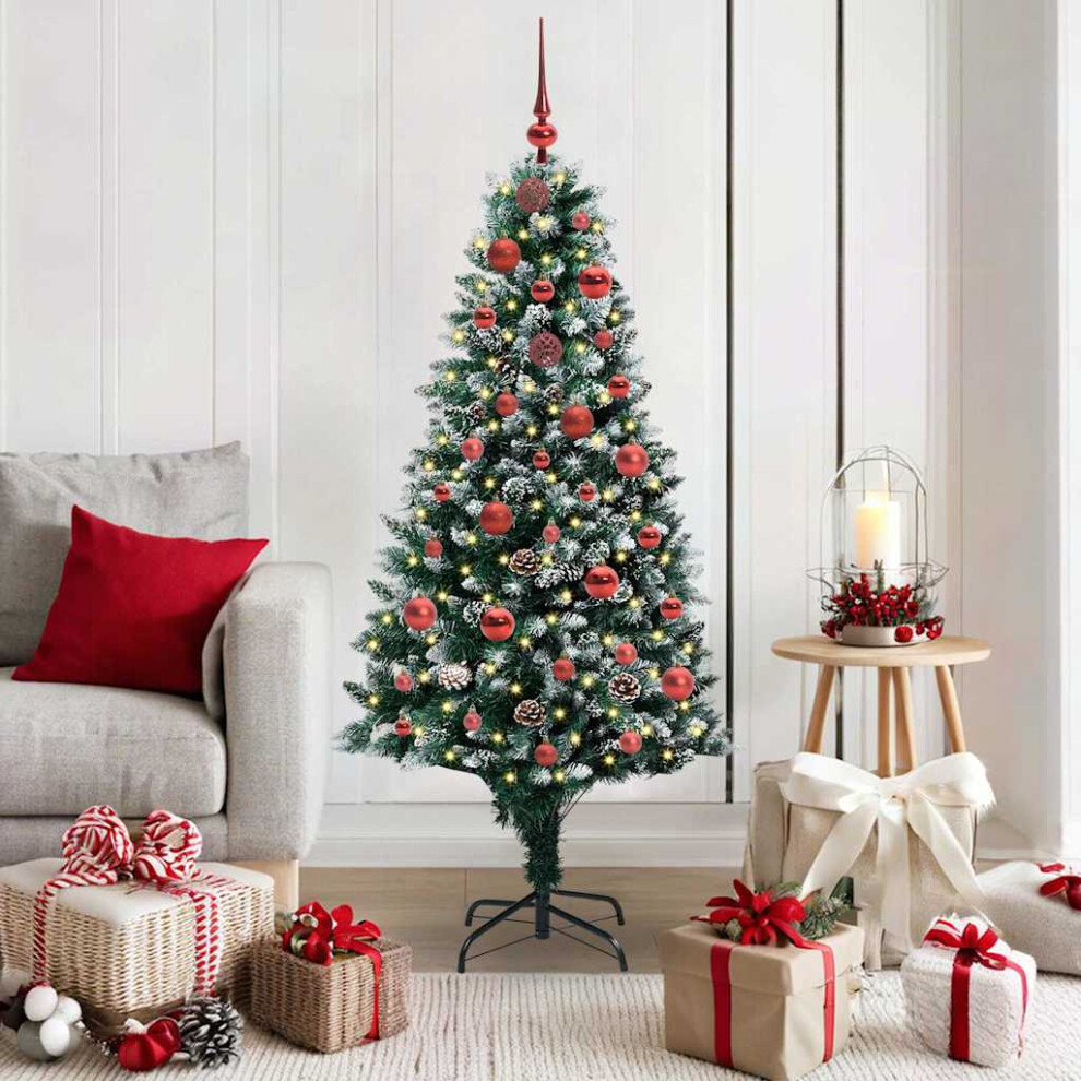vidaXL Artificial Christmas Tree with 150 LEDs - Green - 150 cm - Image 2