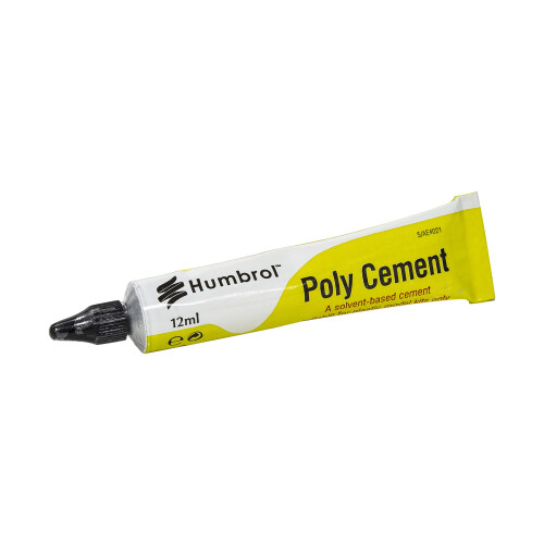 Humbrol AE4021 12ml Poly Cement Tube - Clear quick dry plastic glue for model making 1