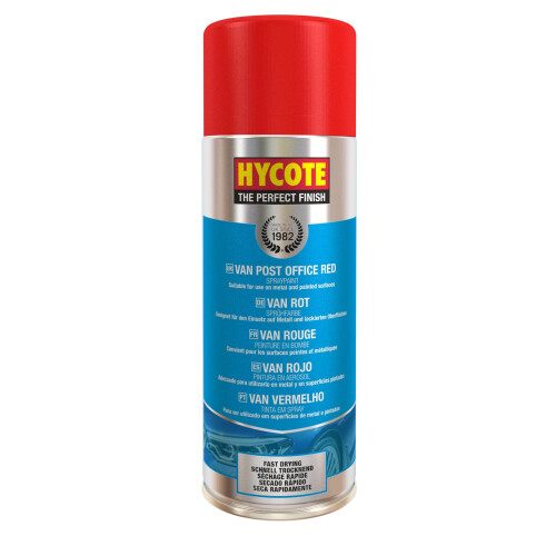 HYCOTE Fast Drying Aerosol Car Spray Paint, Van Post Office Red, 400 ml
