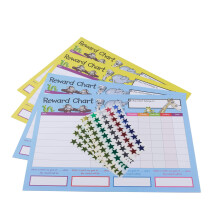 Reward Chart, 4 Charts and 225 Foil Star Shaped Stickers per Pack