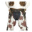Double Holster cowboy with bronze-colored plastic guns 2