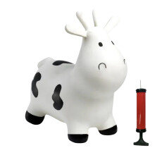 Inflatable Bouncy Animal with Grippable Ears/Horns, Easy to Clean Space Hopper for Indoor and Outdoor Play, Bouncing Toy, Pump Included, 12 Months-5