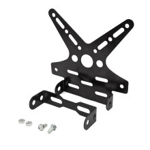 sourcingmap Motorcycle Black Tail Type License Plate Bracket Frame Stand