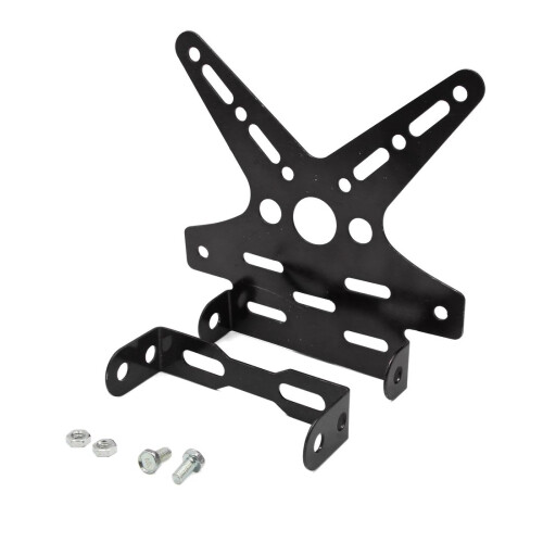sourcingmap Motorcycle Black Tail Type License Plate Bracket Frame Stand