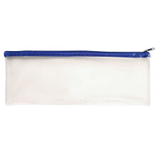 13x5 inch Blue Zip Clear Exam Pencil Case